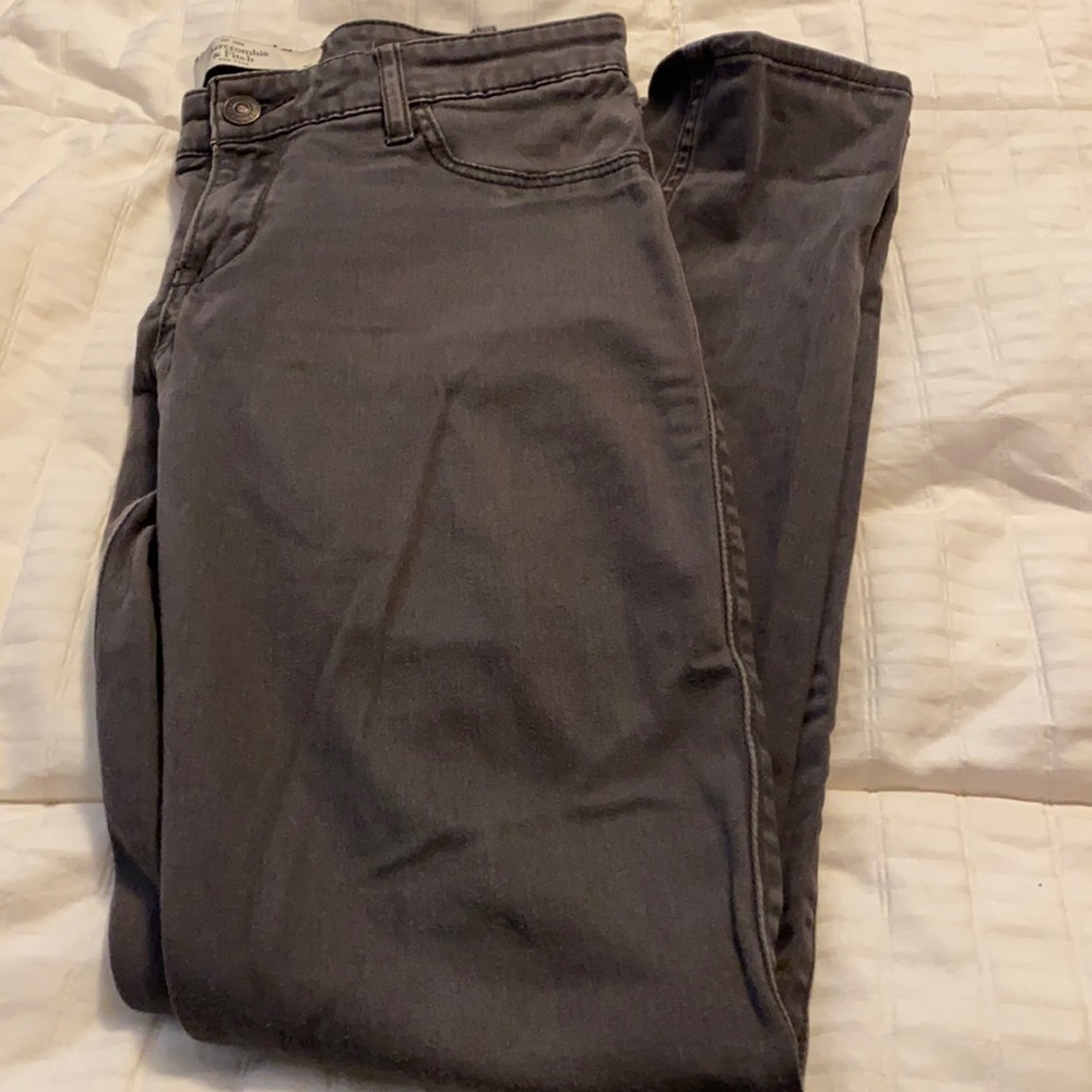 Skinny gray A&F jeans
